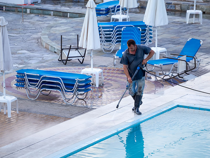 Pool Deck Washing